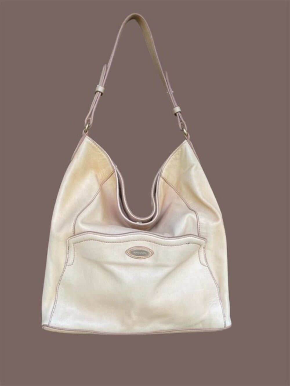 Tahari Genuine Lether Shoulder Bag Ivory
